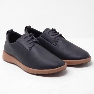 Ponto Womens Black Pacific Oxford Shoes Lace Up Recycled Leather Blend Size 7
